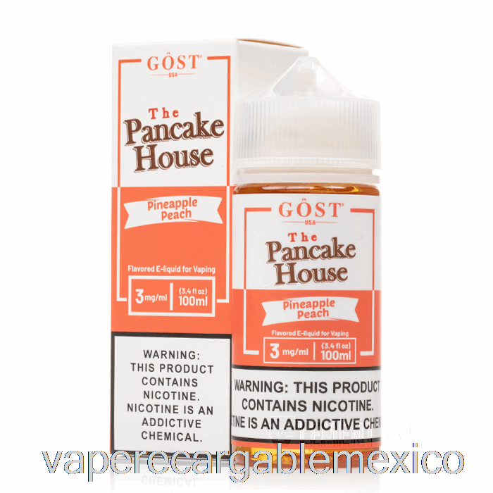 Vape Recargable Piña Melocotón - The Pancake House - Gost Vapor - 100ml 0mg